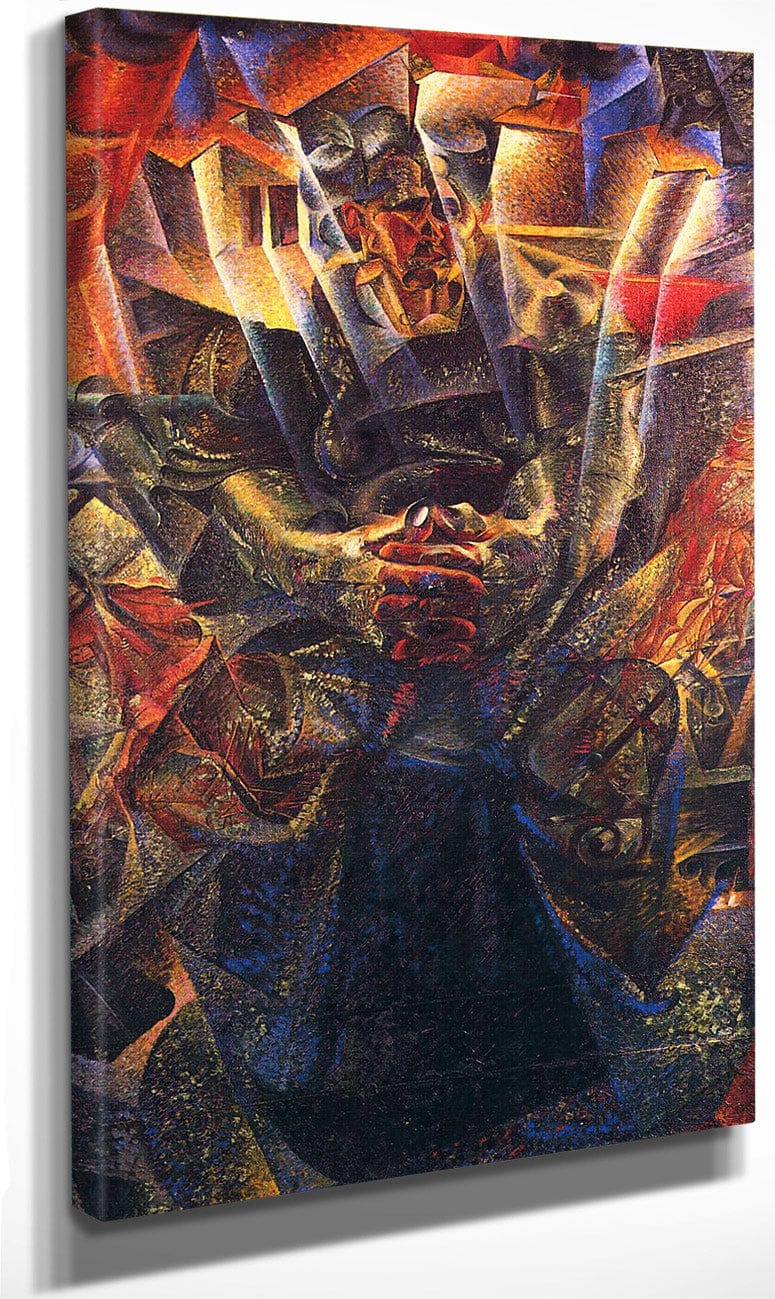 Materia 1912 Oil On Canvas 150X225 Private Collection By Umberto Boccioni Fine Art Print