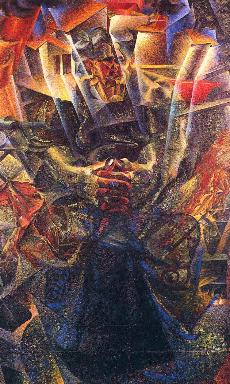 Materia 1912 Oil On Canvas 150X225 Private Collection By Umberto Boccioni Fine Art Print