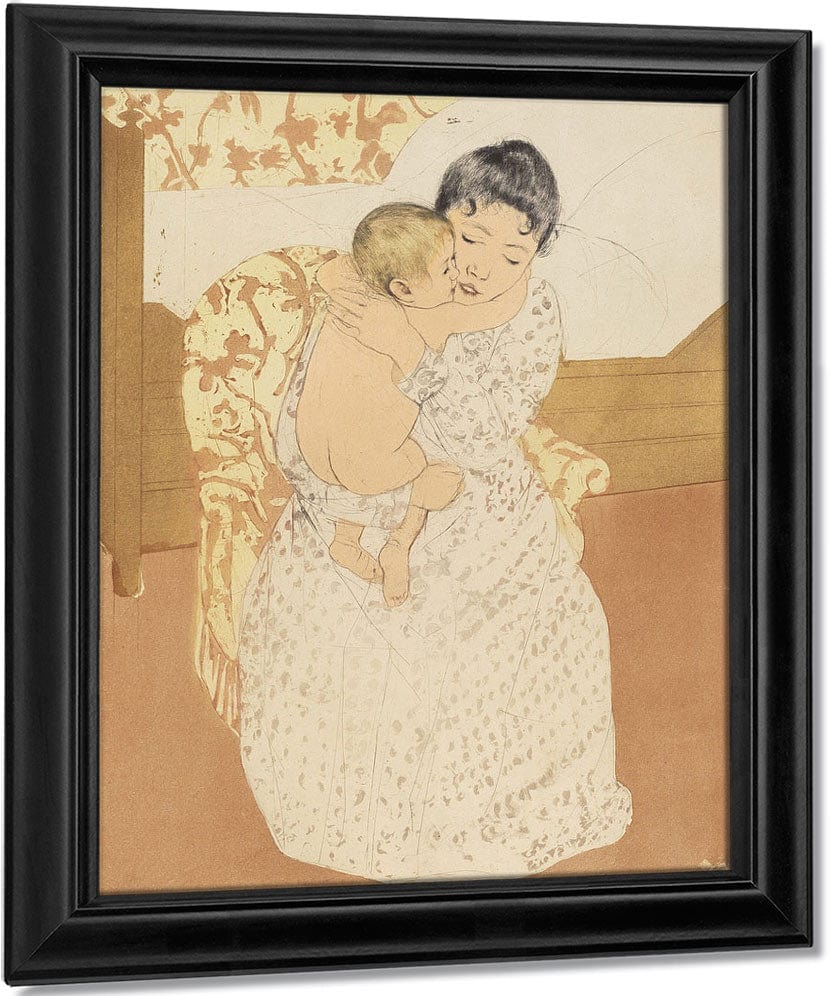 Maternal Caress By Mary Cassatt Fine Art Print