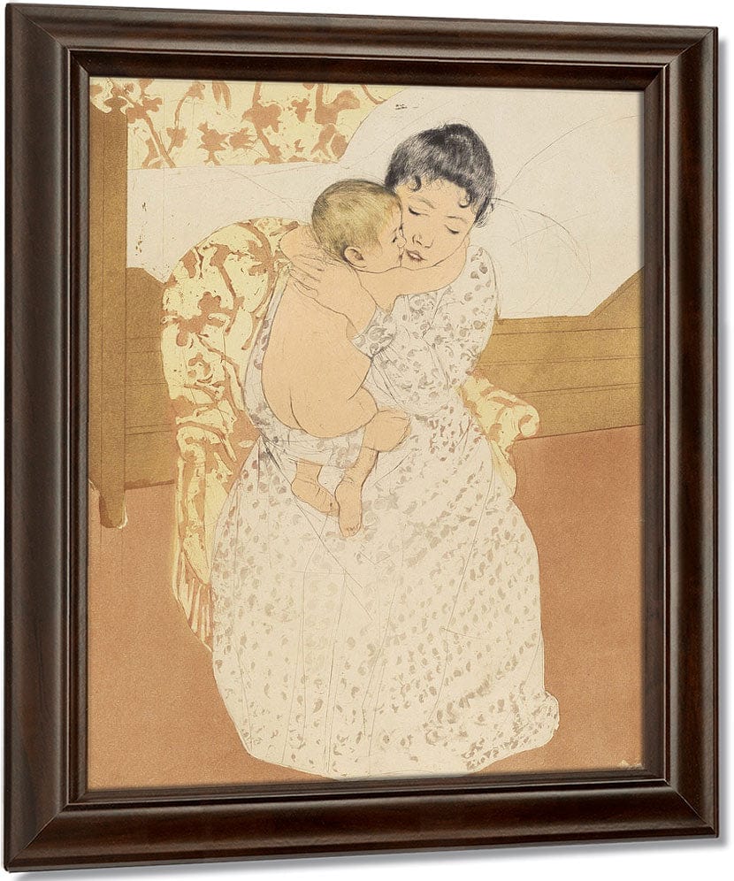 Maternal Caress By Mary Cassatt Fine Art Print