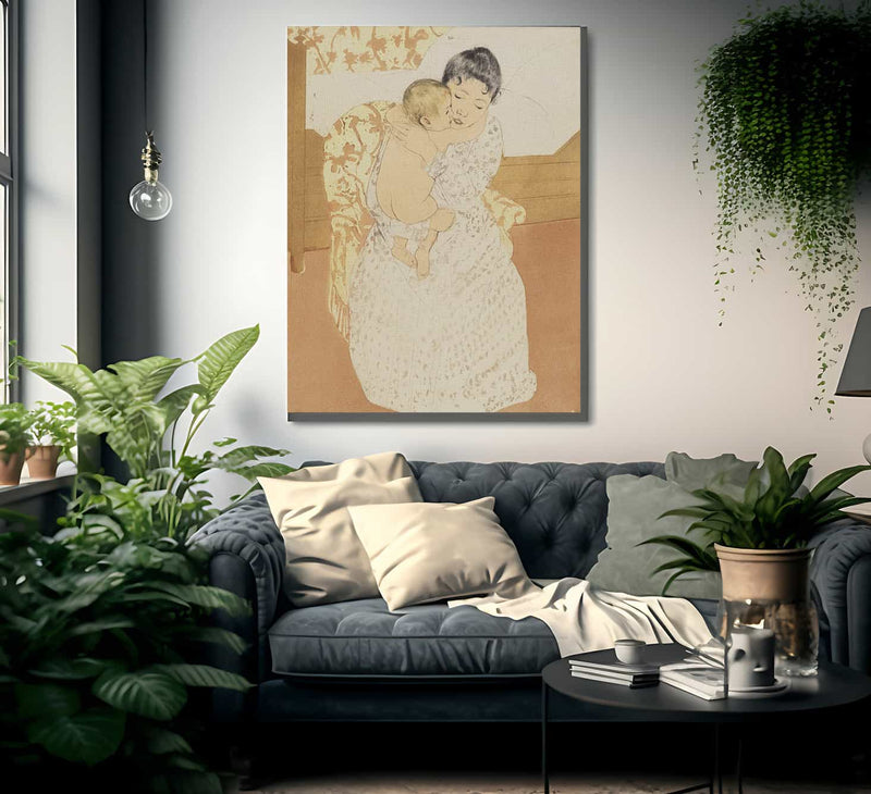 Maternal Caress By Mary Cassatt Fine Art Print