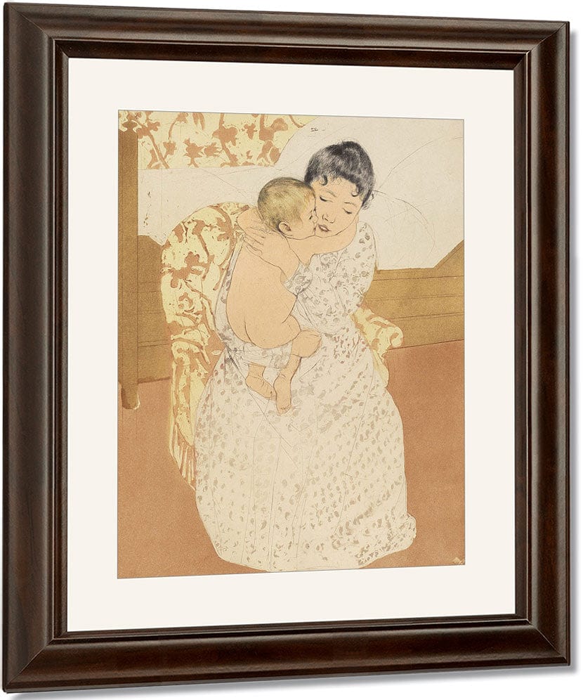 Maternal Caress By Mary Cassatt Fine Art Print