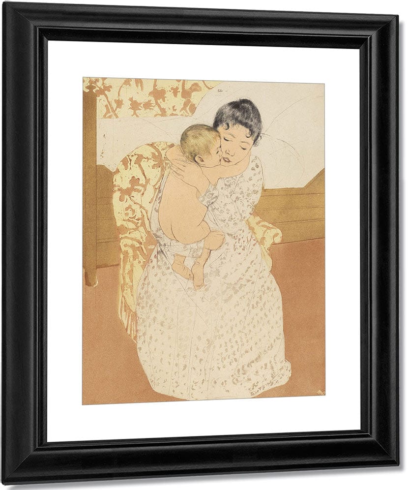 Maternal Caress By Mary Cassatt Fine Art Print
