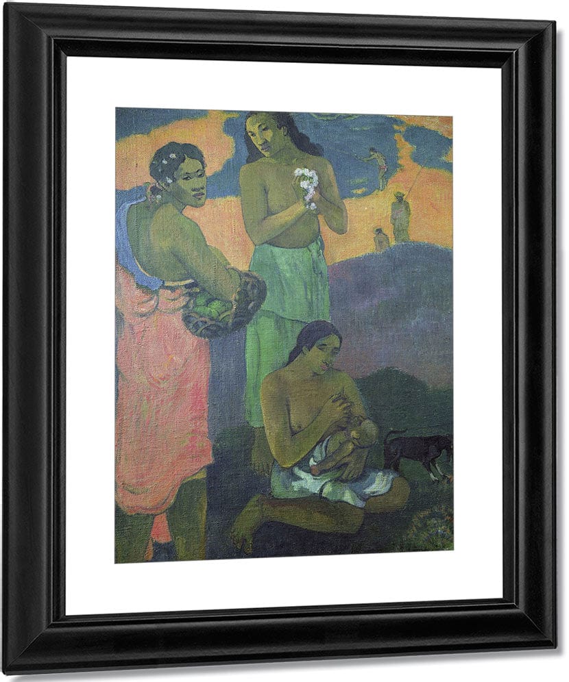 Maternity, Or Three Women On The Seashore By Eugene Henri Paul Gauguin Fine Art Print