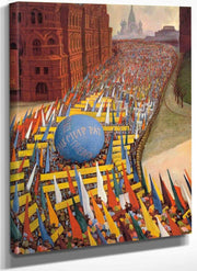 May Day Procession In Moscow By Diego Rivera Fine Art Print