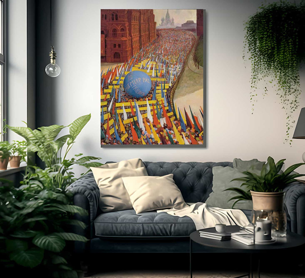 May Day Procession In Moscow By Diego Rivera Fine Art Print