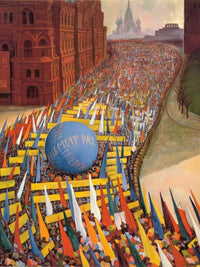 May Day Procession In Moscow By Diego Rivera Fine Art Print