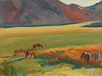 Meadow And Horses By Maynard Dixon Fine Art Print