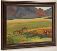 Meadow And Horses By Maynard Dixon Fine Art Print