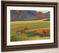 Meadow And Horses By Maynard Dixon Fine Art Print
