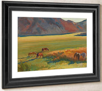 Meadow And Horses By Maynard Dixon Fine Art Print