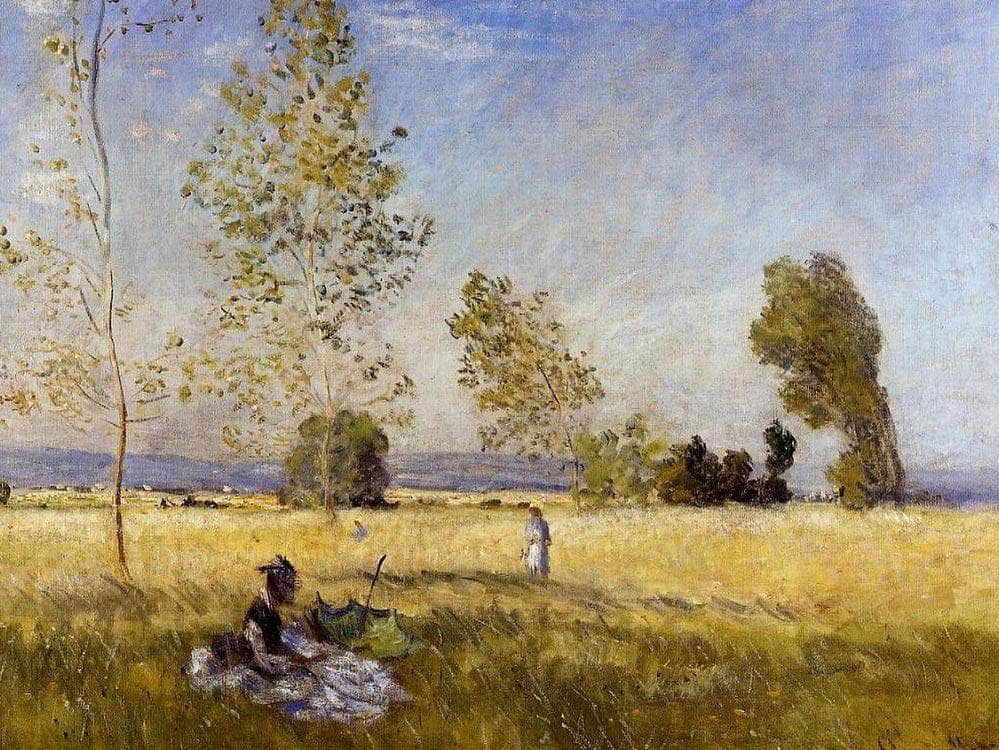 Meadow At Bezons By Claude Monet Fine Art Print