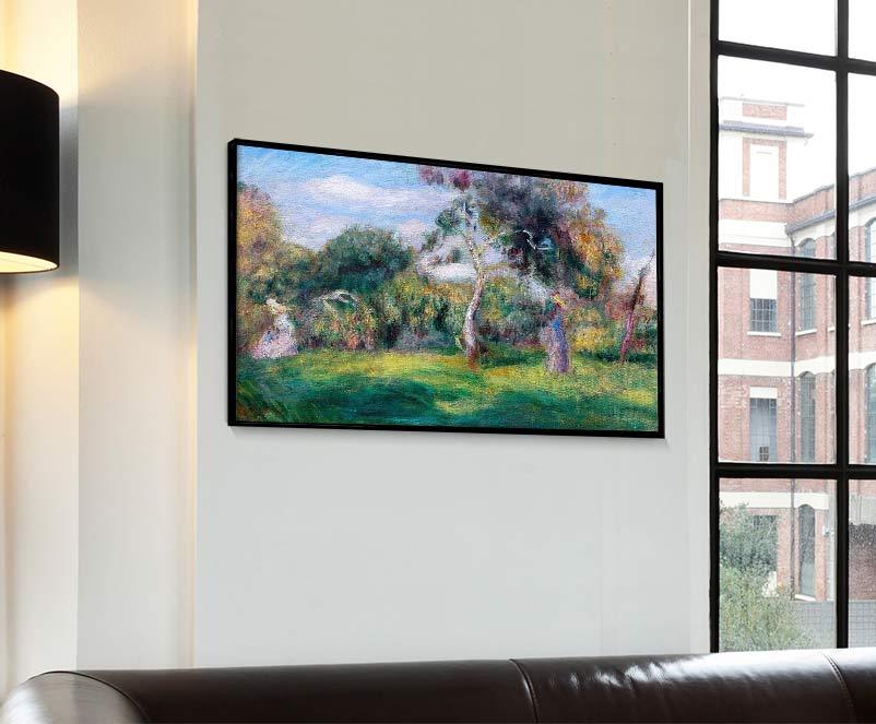 Meadow, Trees And Women Painting Auguste Renoir Canvas Art Fine Art Print
