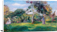 Meadow, Trees And Women Painting Auguste Renoir Canvas Art Fine Art Print
