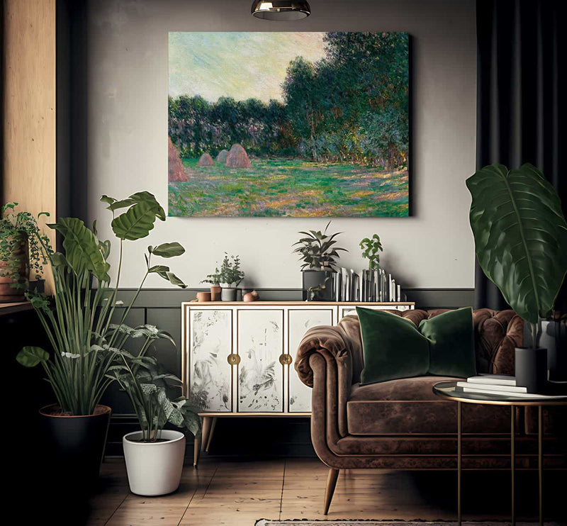 Meadow With Haystacks Near Giverny By Monet Claude Fine Art Print