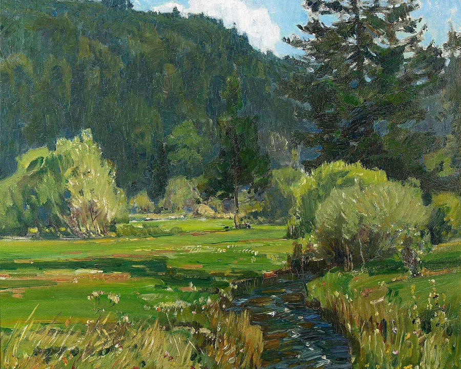 Meandering Stream 1927 By William Wendt Fine Art Print