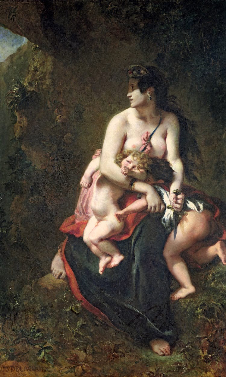 Medea By Ferdinand Victor Eugene Delacroix Fine Art Print