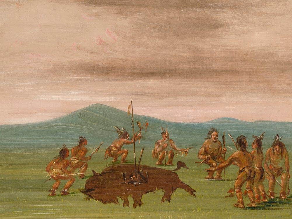 Medicine Buffalo Of The Sioux By George Catlin Fine Art Print