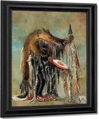 Medicine Man, Performing His Mysteries Over A Dying Man By George Catlin Fine Art Print