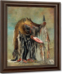 Medicine Man, Performing His Mysteries Over A Dying Man By George Catlin Fine Art Print
