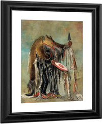 Medicine Man, Performing His Mysteries Over A Dying Man By George Catlin Fine Art Print