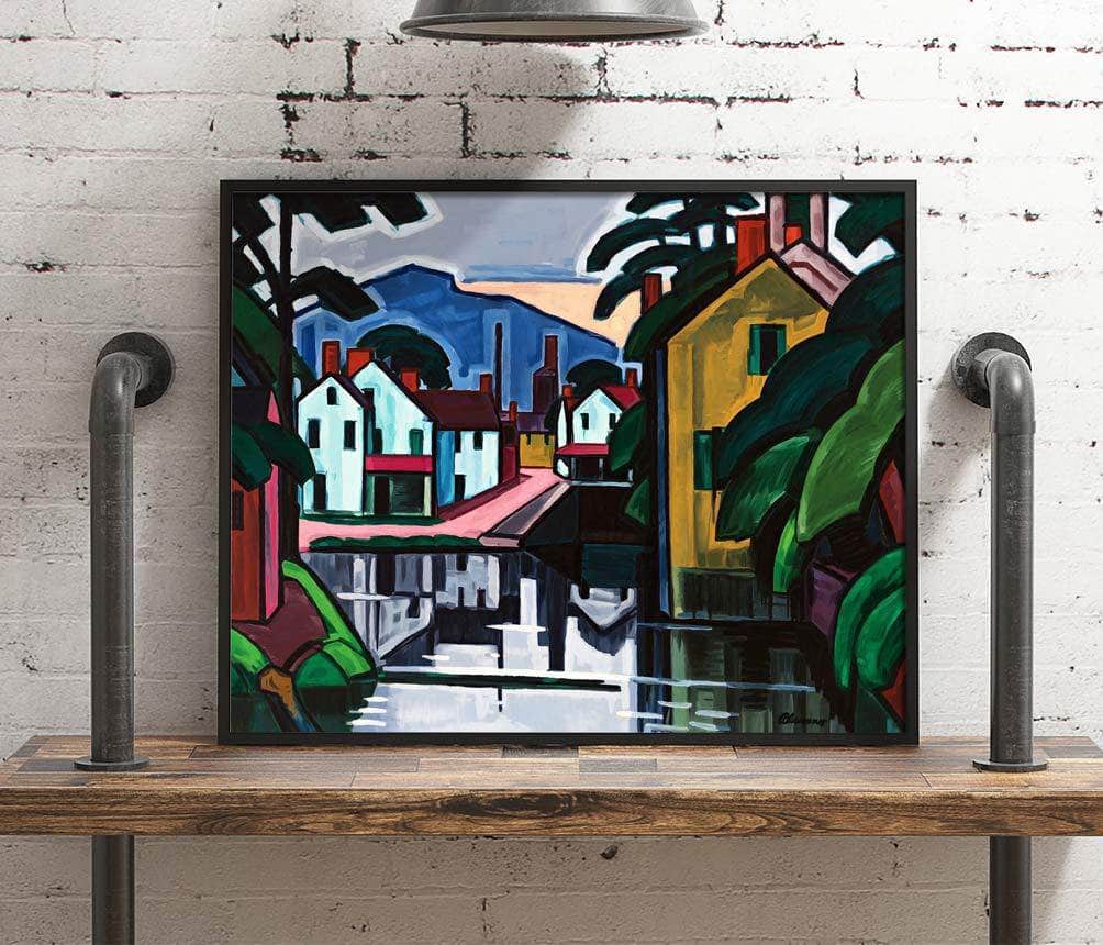 Meditation In A Town New Jersey Painting Oscar Bluemner Canvas Art Fine Art Print
