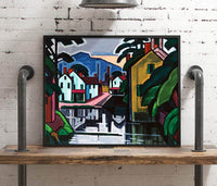 Meditation In A Town New Jersey Painting Oscar Bluemner Canvas Art Fine Art Print