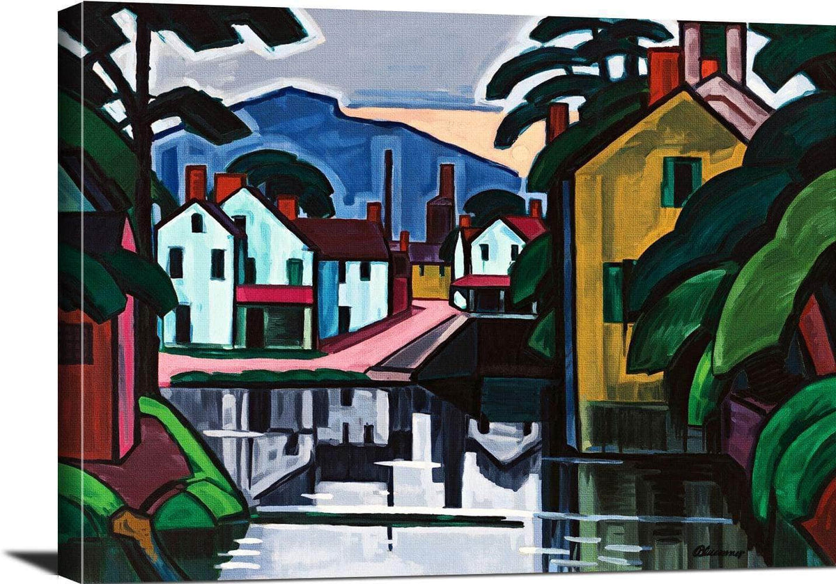Meditation In A Town New Jersey Painting Oscar Bluemner Canvas Art Fine Art Print