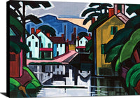 Meditation In A Town New Jersey Painting Oscar Bluemner Canvas Art Fine Art Print