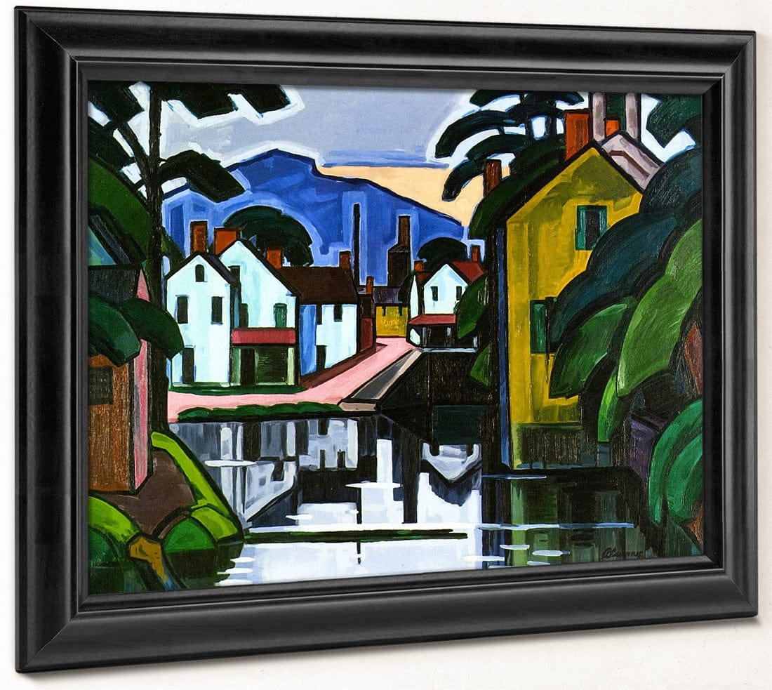 Meditation In A Town, New Jersey (Stanhope) By Oscar Bluemner Fine Art Print