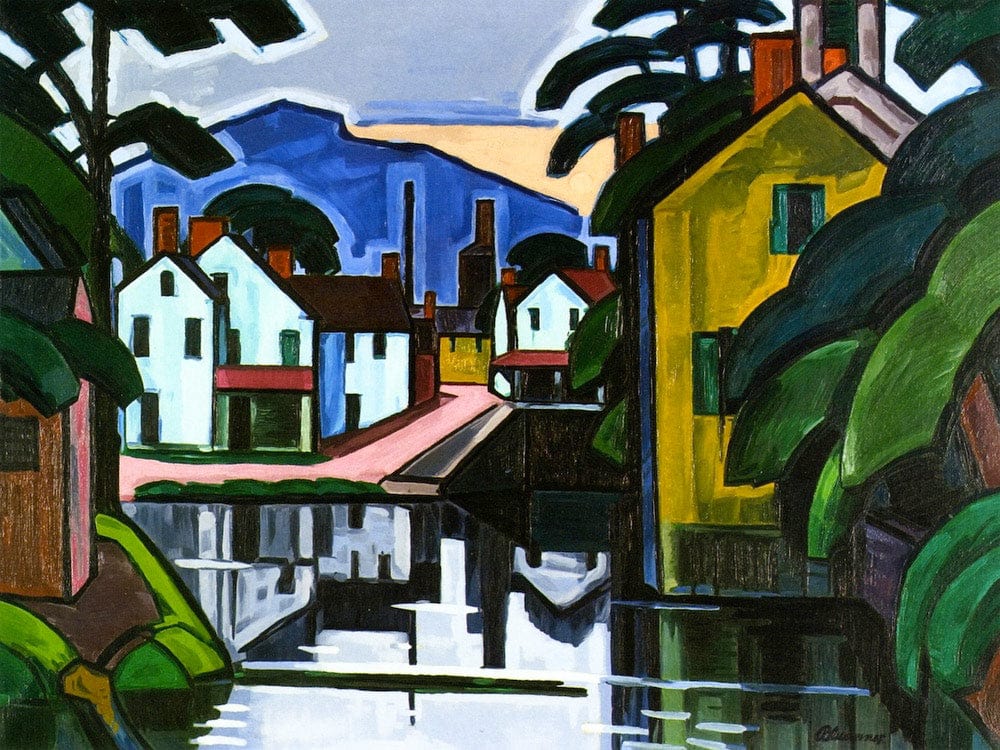 Meditation In A Town, New Jersey (Stanhope) By Oscar Bluemner Fine Art Print