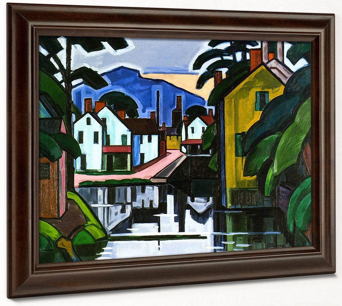 Meditation In A Town, New Jersey (Stanhope) By Oscar Bluemner Fine Art Print