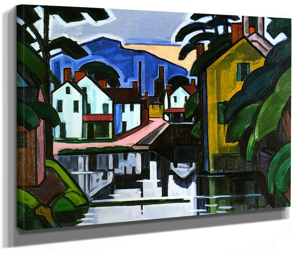 Meditation In A Town, New Jersey (Stanhope) By Oscar Bluemner Fine Art Print