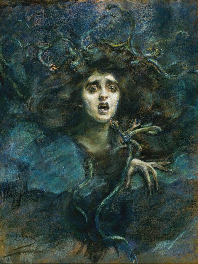 Medusa (Laura Dreyfus Barney) By Alice Pike Barney Fine Art Print