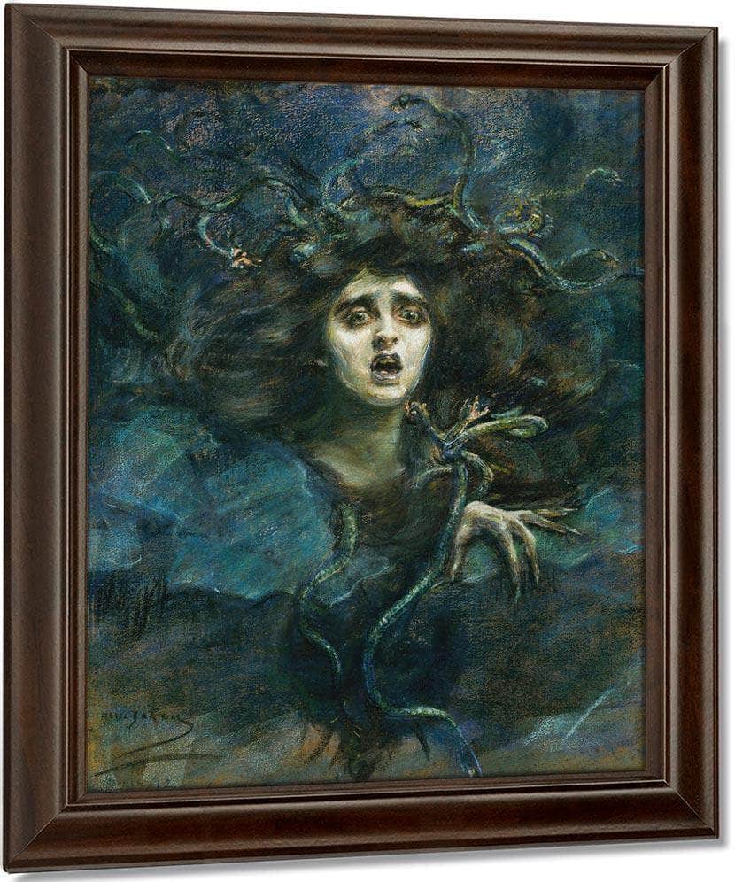 Medusa (Laura Dreyfus Barney) By Alice Pike Barney Fine Art Print
