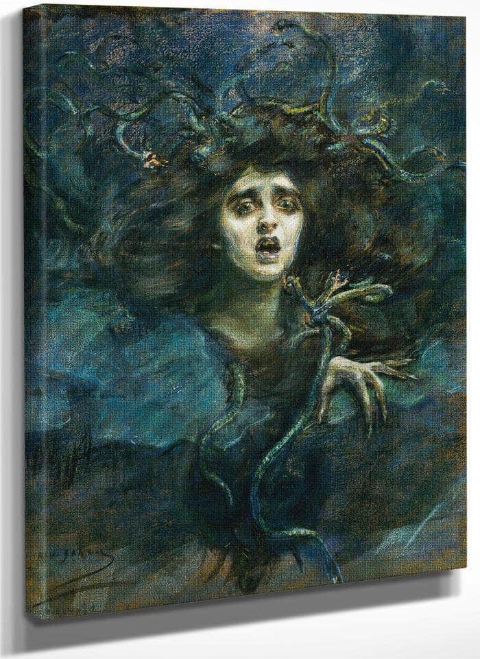 Medusa (Laura Dreyfus Barney) By Alice Pike Barney Fine Art Print