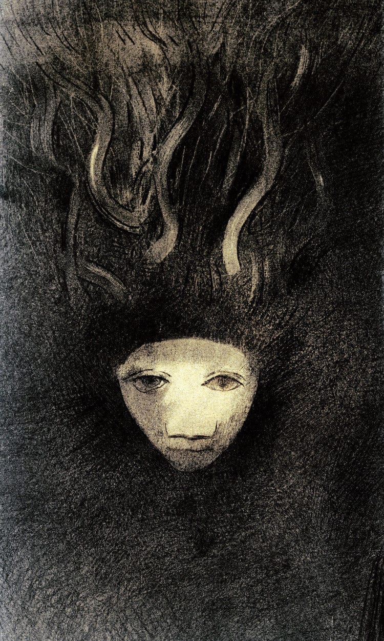 Meduse By Odilon Redon Fine Art Print