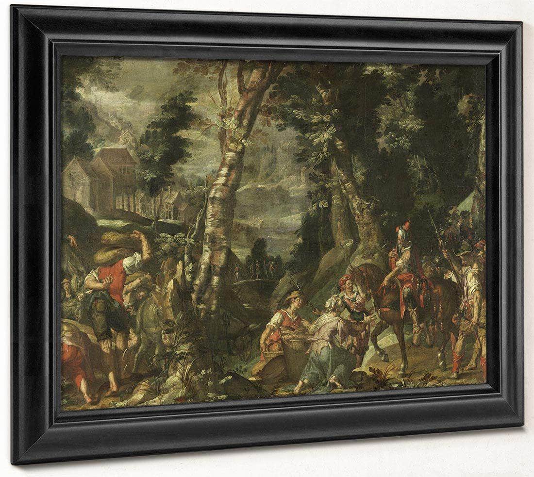 Meeting Between David And Abigail By Joachim Wtewael Fine Art Print