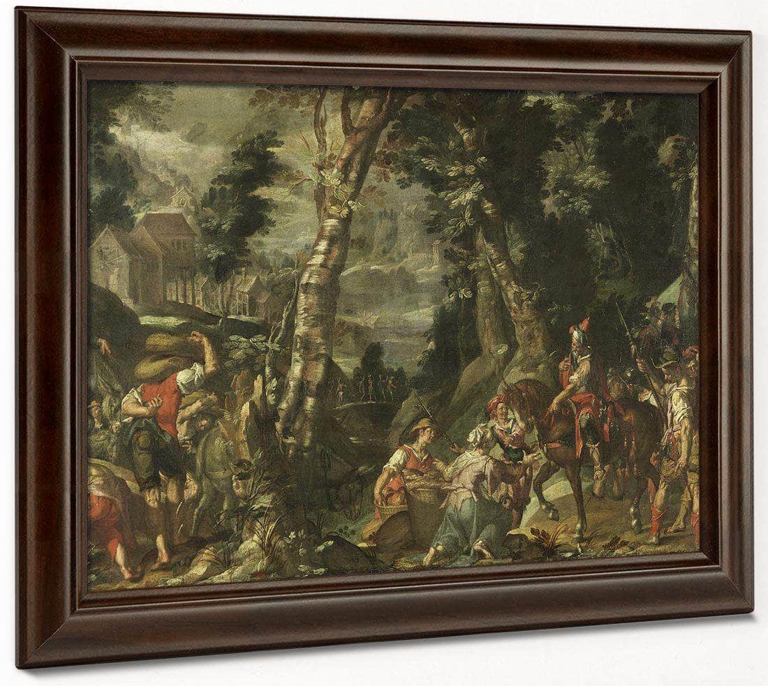 Meeting Between David And Abigail By Joachim Wtewael Fine Art Print