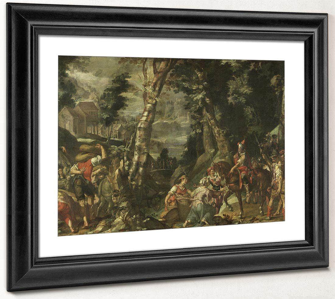 Meeting Between David And Abigail By Joachim Wtewael Fine Art Print