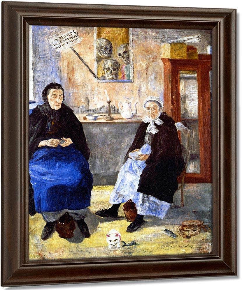 Melancholy Fishwives By James Ensor Fine Art Print