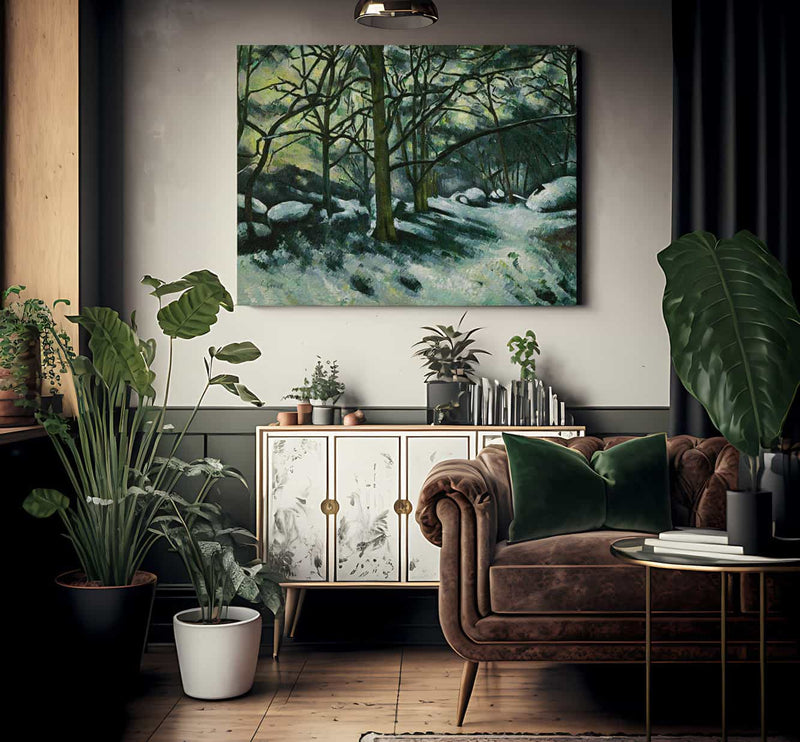 Melting Snow Fontainebleau By Cezanne Paul Fine Art Print