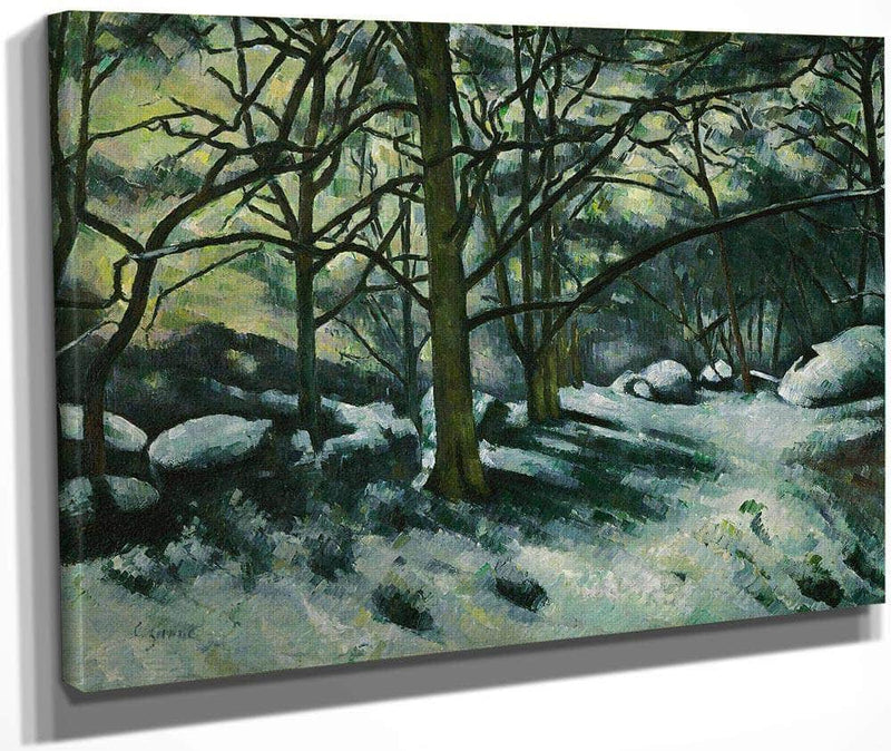 Melting Snow Fontainebleau By Cezanne Paul Fine Art Print