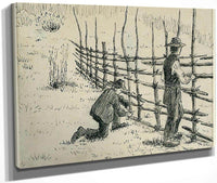 Men Binding Hay Racks By Nicolai Astrup Fine Art Print