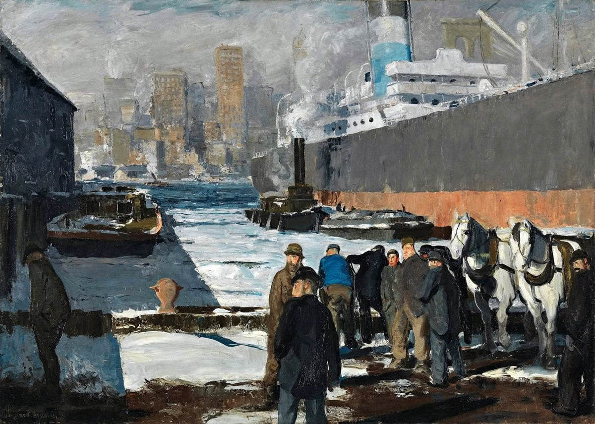 Men Of The Docks Painting George Wesley Bellows Canvas Art Fine Art Print