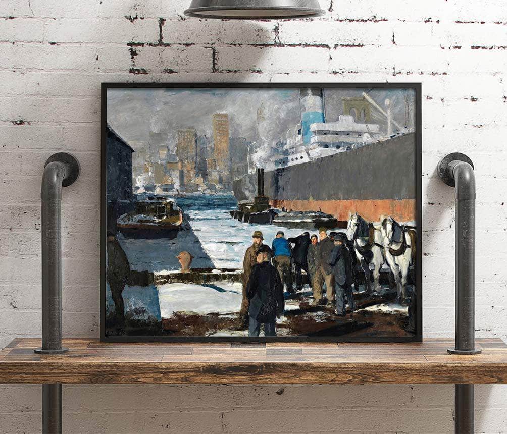 Men Of The Docks Painting George Wesley Bellows Canvas Art Fine Art Print