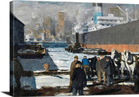 Men Of The Docks Painting George Wesley Bellows Canvas Art Fine Art Print