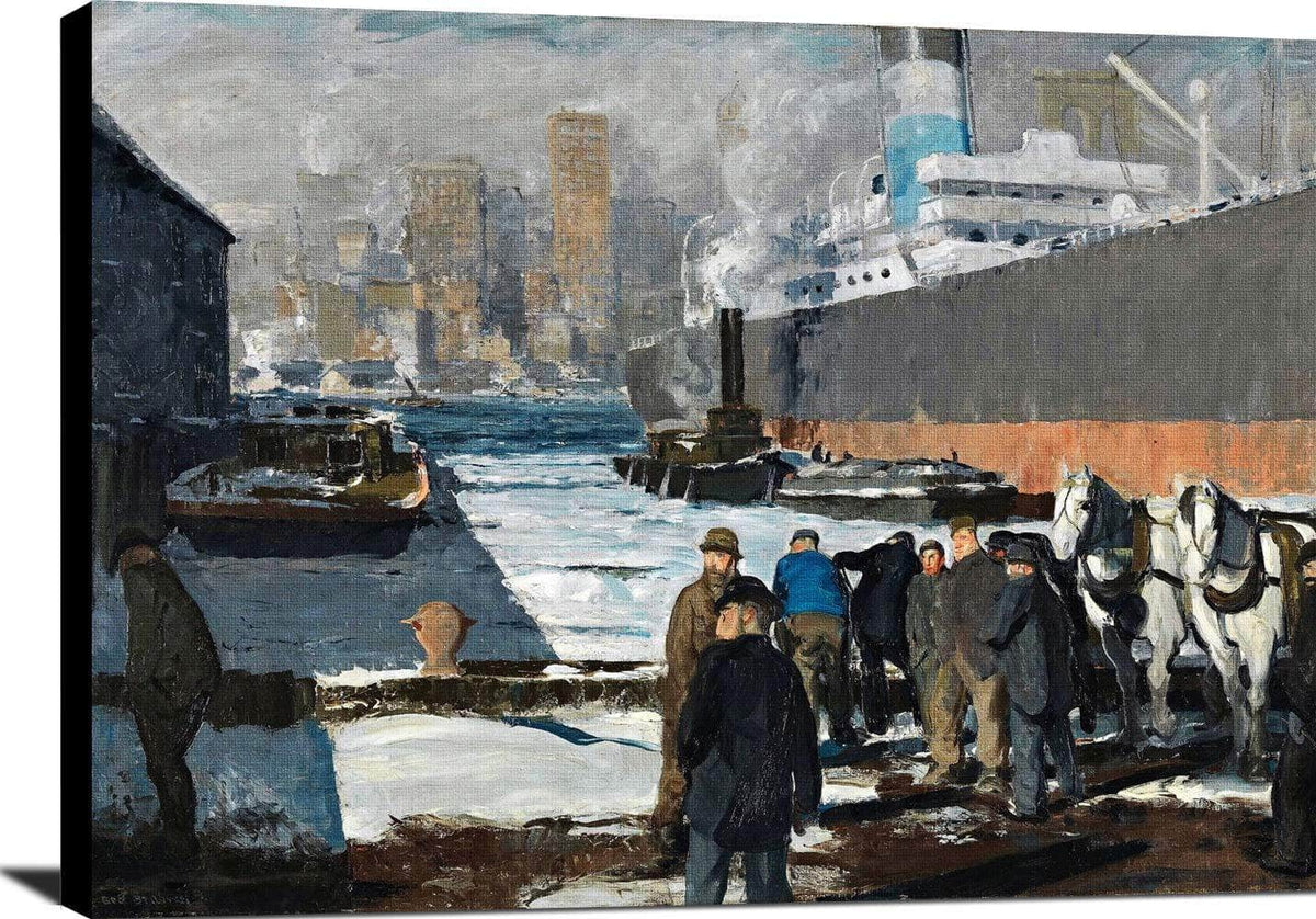 Men Of The Docks Painting George Wesley Bellows Canvas Art Fine Art Print