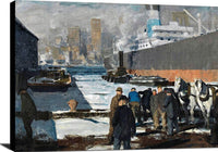 Men Of The Docks Painting George Wesley Bellows Canvas Art Fine Art Print