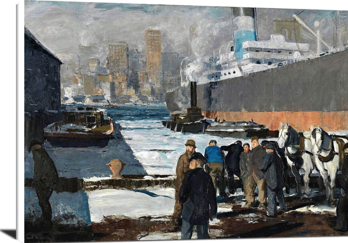 Men Of The Docks Painting George Wesley Bellows Canvas Art Fine Art Print